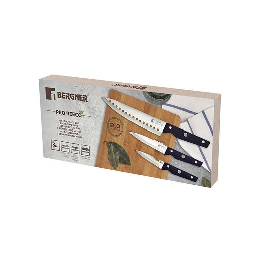 Juego De Cuchillos 3 Piezas De Acero Inoxidable Pro Reeco