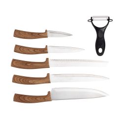 Juego De Cuchillos 5 Piezas Acero Inox Y Pelador