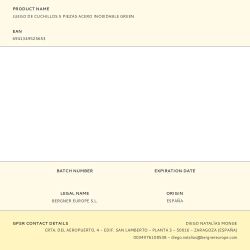 Juego De Cuchillos 5 Piezas Acero Inoxidable Green