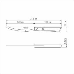 Cuchillos De Asado Polywood Castaño 10,16 Cm 6 Uds