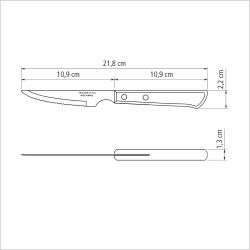 Cuchillos De Asado Polywood Castaño 10,16 Cm 6 Uds