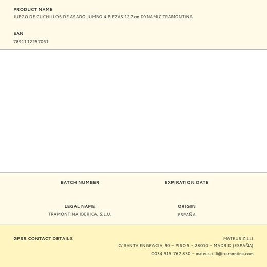 Cuchillos De Asado Jumbo 12,7 Cm 4 Uds