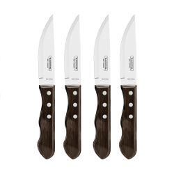 Cuchillos De Asado Jumbo Polywood Castaño 12,2 Cm, 4 Uds