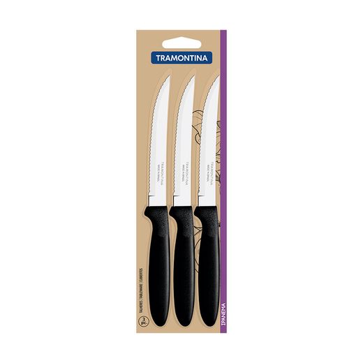 Cuchillos De Asado Ipanema Negro 21,3 Cm 3 Uds