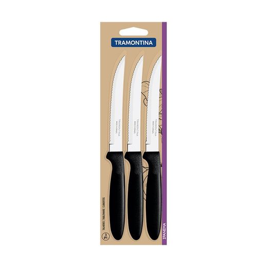 Cuchillos De Asado Ipanema Negro 21,3 Cm 3 Uds