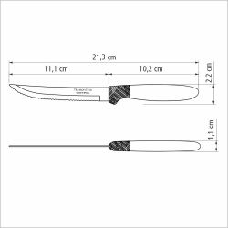 Cuchillos De Asado Ipanema Negro 21,3 Cm 3 Uds