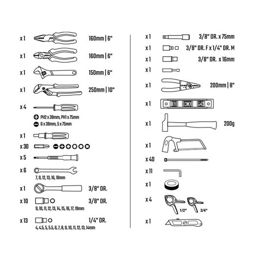 Juego De Herramientas 139 Piezas
