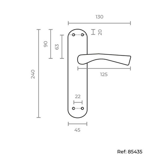 Juego De Manillas 707 Latón Satinado