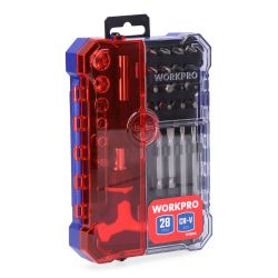 Juego De Puntas Y Vasos Con Mini Mango Carraca T, 28 Piezas