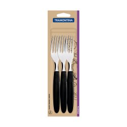 Tenedor De Mesa Ipanema Negro 19,1 Cm 3 Uds