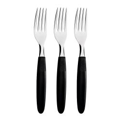 Tenedor De Mesa Ipanema Negro 19,1 Cm 3 Uds