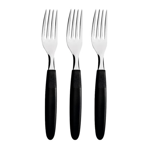 Tenedor De Mesa Ipanema Negro 19,1 Cm 3 Uds