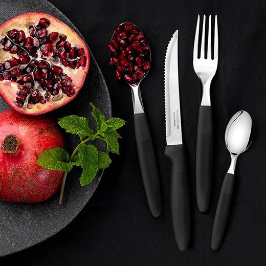 Tenedor De Mesa Ipanema Negro 19,1 Cm 3 Uds