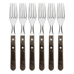 Tenedor De Mesa Jumbo Polywood Castaño 20,5 Cm 6 Uds