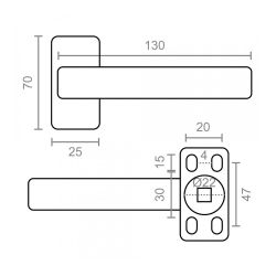 Juego Manilla 6800 Aluminio Blanco