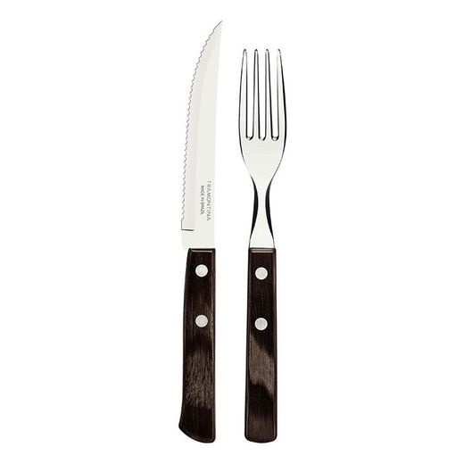 Juego Para Asado Fsc Polywood Castaño 12 Piezas