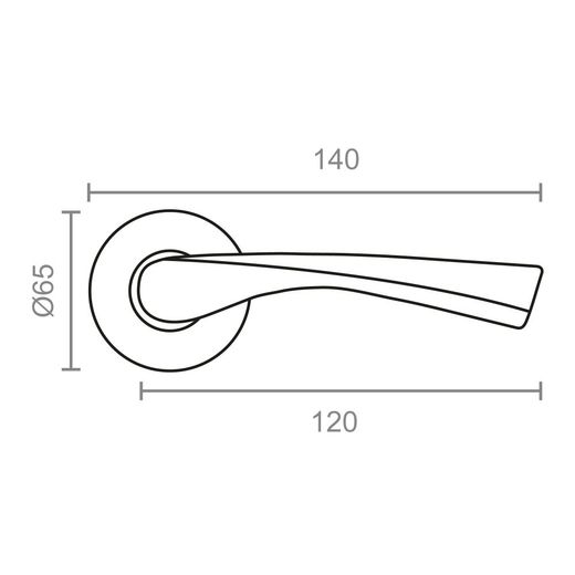 Juego Roseta 707 Negro Ø 65 X 120 Mm