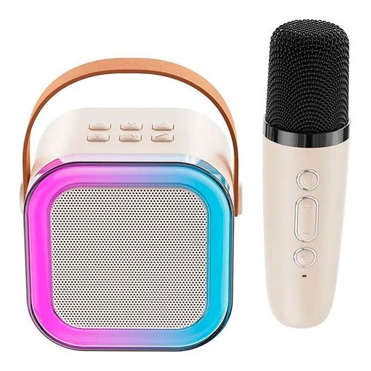 Karaoke Mini Con Leds Rgb, 8,8 X 6,8 X 8,8 Cm