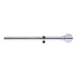 Kit Barra Cortina Anillo Cromo Extensible De 160 - 300 Cm