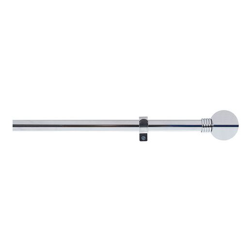 Kit Barra Cortina Anillo Cromo Extensible De 160 - 300 Cm
