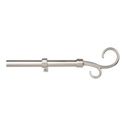Kit Barra Cortina Báculo Plata Extensible De 160 - 300 Cm