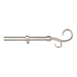 Kit Barra Cortina Báculo Plata Extensible De 160 - 300 Cm