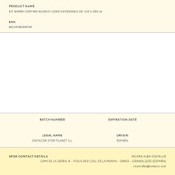 Kit Barra Cortina Blanco Cono Extensible De 110 A 200 Cm