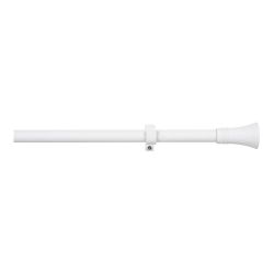 Kit Barra Cortina Blanco Cono Extensible De 110 A 200 Cm