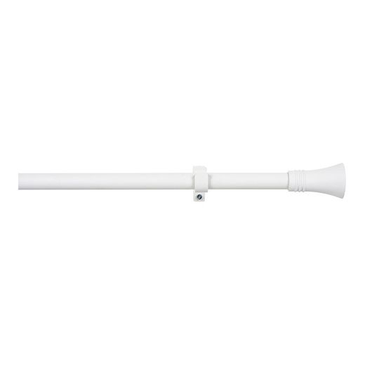 Kit Barra Cortina Blanco Cono Extensible De 160 A 300 Cm