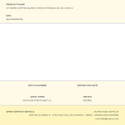 Kit Barra Cortina Blanco Cono Extensible De 160 A 300 Cm