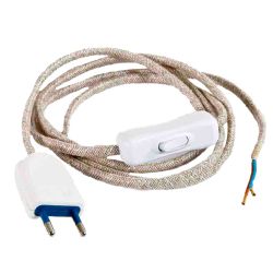 Kit Cordon 2 X 0,75 Mm, 120 + 80 Cm, 2 M, Algodon