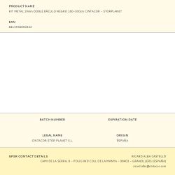 Kit Barra Cortina Báculo Negro Extensible De 160 - 300 Cm