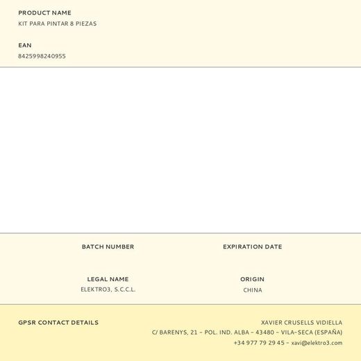 Kit Para Pintar 8 Piezas