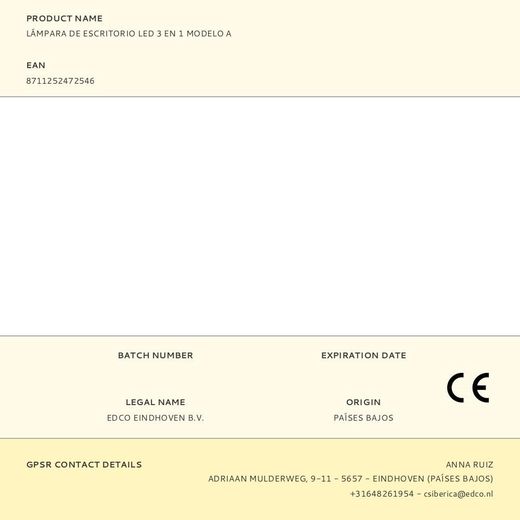 Lámpara De Escritorio Led 3 En 1 Modelo A