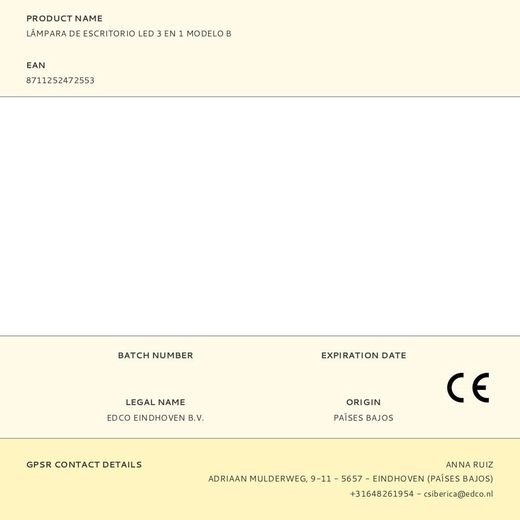 Lámpara De Escritorio Led 3 En 1 Modelo B