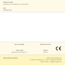 Lámpara De Lava Magma 25 W Color Verde