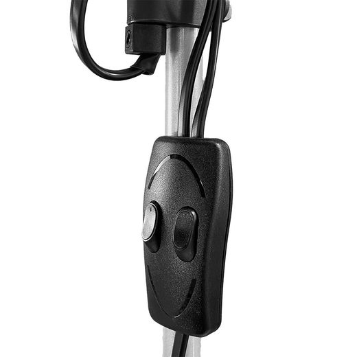 Lámpara De Pie Modelo Boston Color Plateada E27 60 W Y Lector E14 40 W