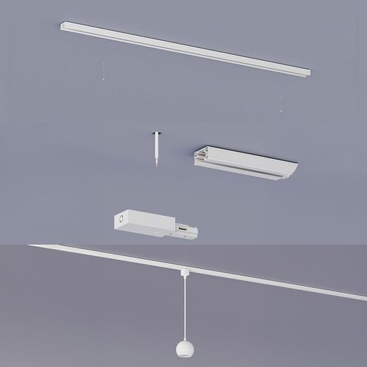Lámpara Easylink De Techo, Suspendida, Colby Gu10, Blanca, Ø100 X 1360 Mm