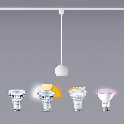 Lámpara Easylink De Techo, Suspendida, Colby Gu10, Blanca, Ø100 X 1360 Mm