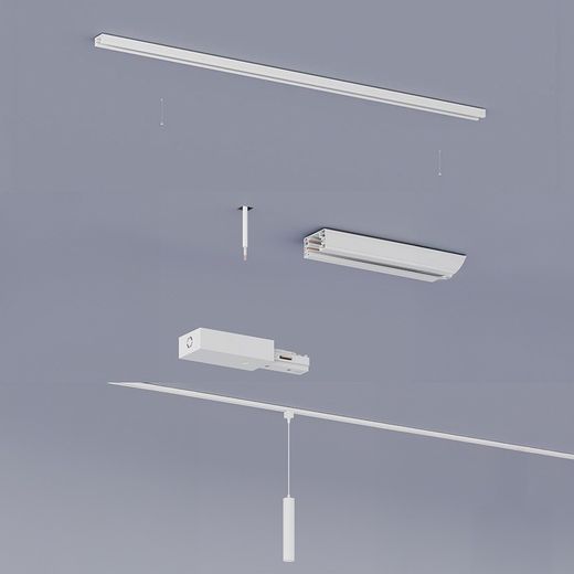 Lámpara Easylink De Techo, Suspendida, Paxie Gu10, Blanca, Ø60 X 1550 Mm