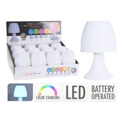Lampara Led De Mesa, Led Multicolor, Ø12 X 19 Cm