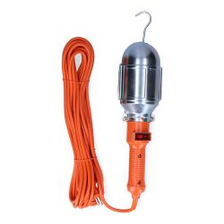 Lampara Portatil Con Interruptor Y Gancho Metalico. E-27 (10M De Cable)