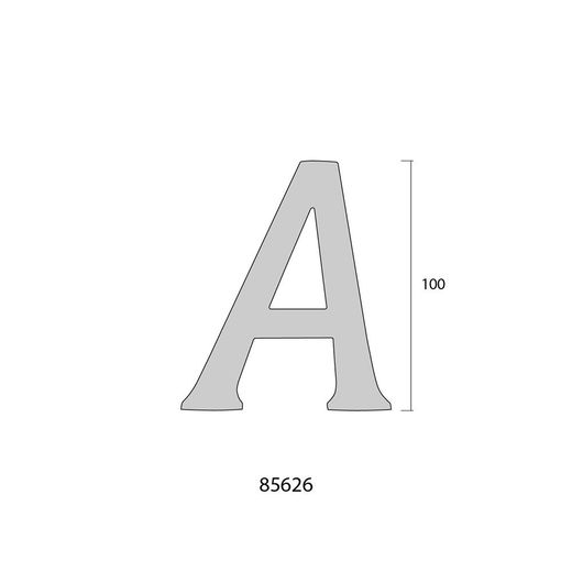 Letra B Niquel Mate 10Cm  Fijación Invisible Edm