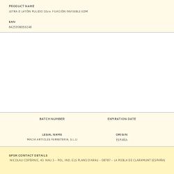 Letra D Latón Pulido 10Cm  Fijación Invisible Edm