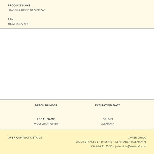 Lijadora Juego De 5 Piezas