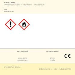 Limpiador De Tapicerias En Espuma 300 Ml + Cepillo Caramba