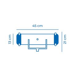 Limpiafondos De Aluminio 45 X 13 Cm