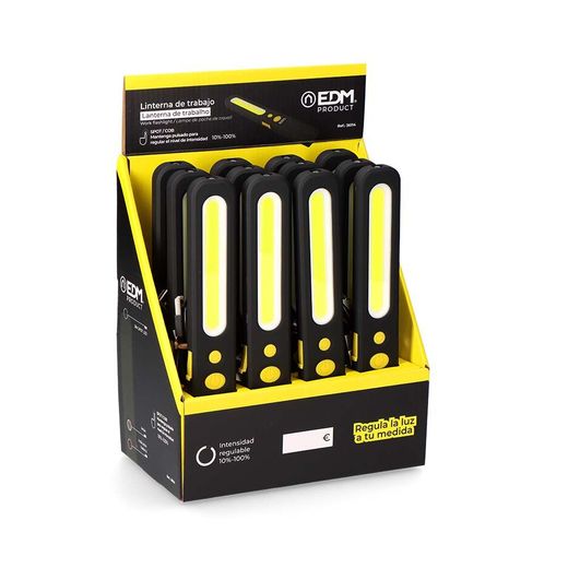 Linterna De Trabajo Spot 3 W / Cob 5 W, Medida 37 X 16 X 241 Mm