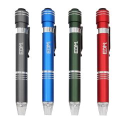 Linterna - Destornillador Con 6 Puntas Imantadas, Colores Surtidos