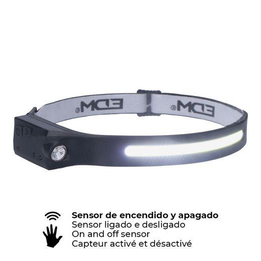 Linterna Frontal Con Sensor Recargable